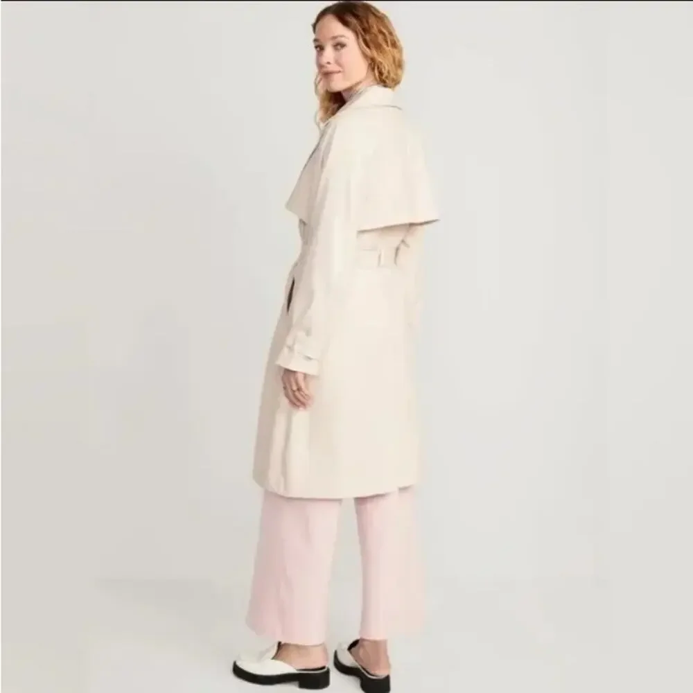 Old Navy Cozy l Double-Breasted Tie-Belt Trench